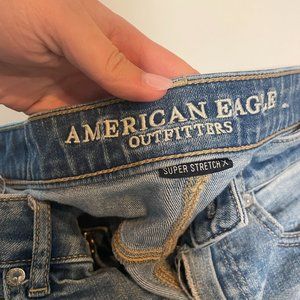 Size 2 Distressed American Eagle High-Waisted Denim Shorts
